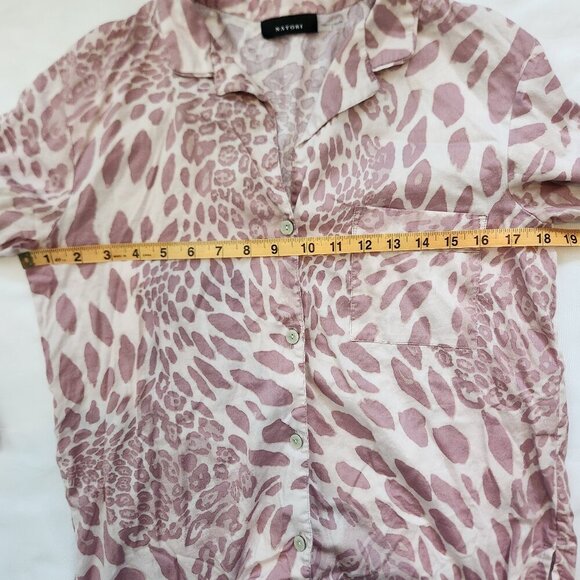 Natori Pajama Sleep Lounge Set, 100% Cotton, Pink and White. Size Small - Picture 14 of 16